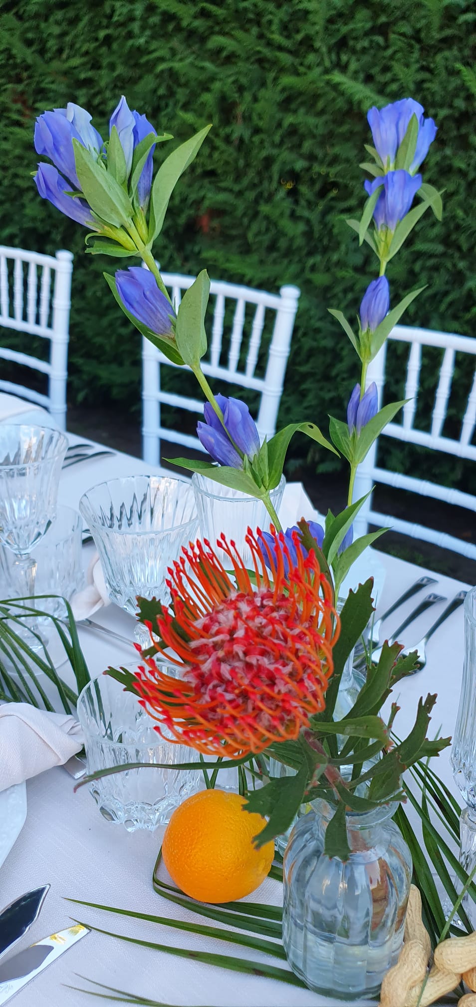 Chef in Tuscany floral table styling detail