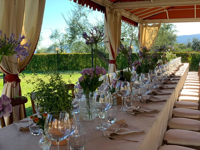 Private celebration detail with bespoke event styling